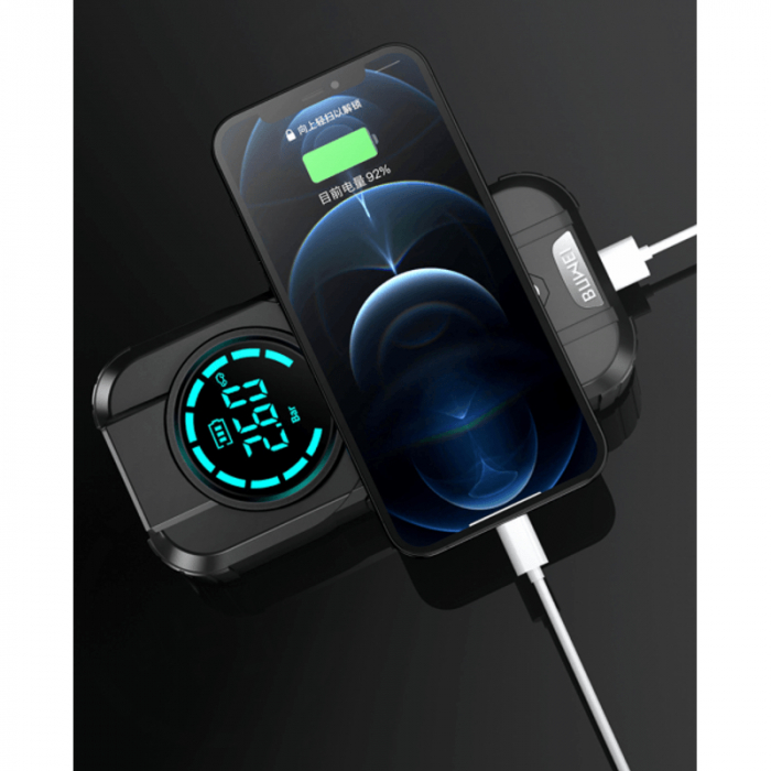Robot pornire auto multifunctional 4 in 1, compresor de aer, pornire de urgenta, incarcare wireless, lanterna [15]