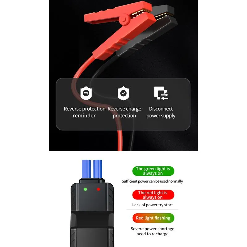 Robot pornire auto multifunctional 4 in 1, compresor de aer, pornire de urgenta, incarcare wireless, lanterna [6]