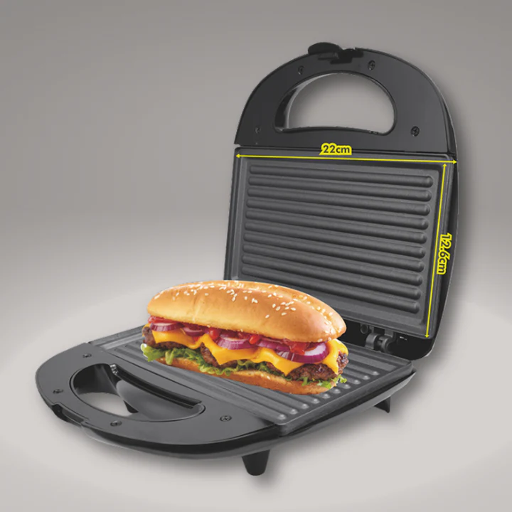 Sandwich Maker si Grill 2 in 1 SonyMax, Antiaderent, 2000W, Negru [2]