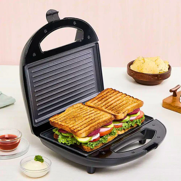Sandwich Maker si Grill 2 in 1 SonyMax, Antiaderent, 2000W, Negru [4]