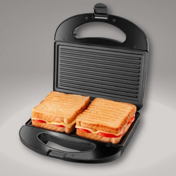 Sandwich Maker si Grill 2 in 1 SonyMax, Antiaderent, 2000W, Negru [5]