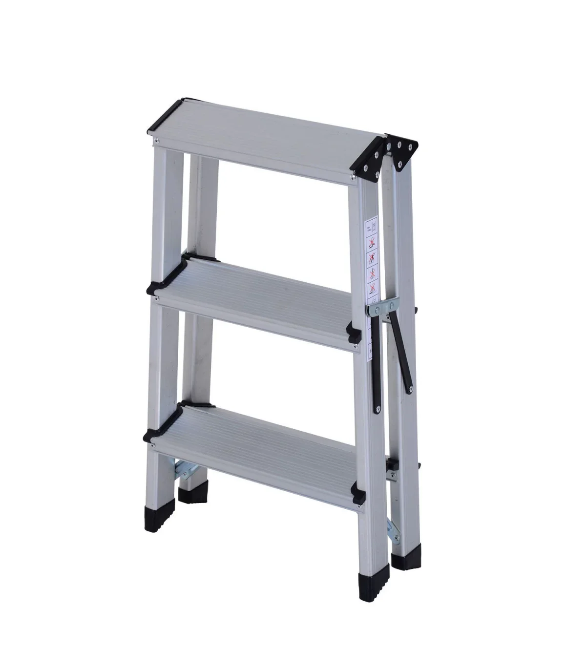 Scara aluminiu 3 trepte pliabila, usoara, stabila, antiderapanta, max 150 kg [2]