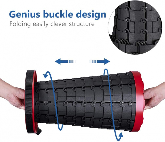 Scaun rotund portabil, retractabil, extensibil cu pliere telescopica pentru camping [7]