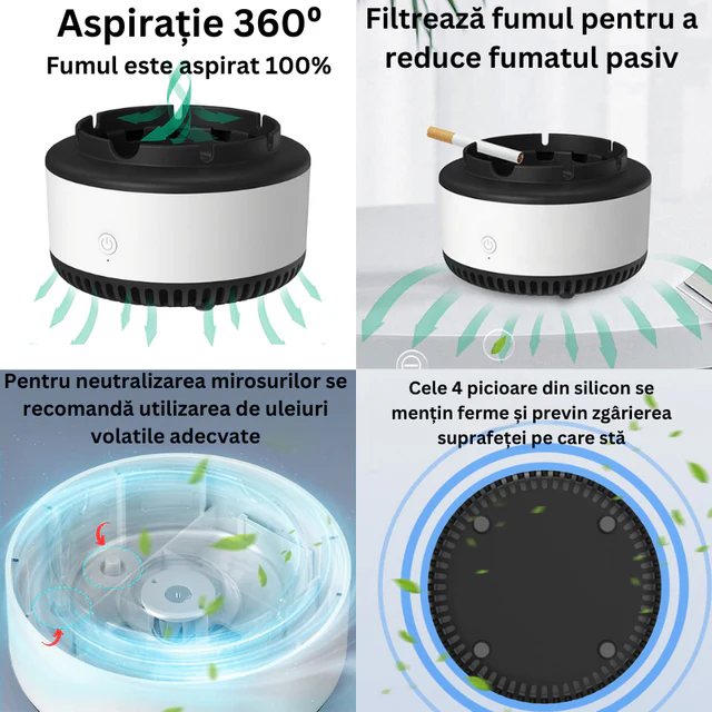 Scrumiera electrica inteligenta, cu aspiratie [2]