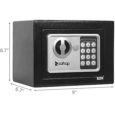 Seif T-17 electronic digital, 23 x 17 x 17 cm, Negru [8]