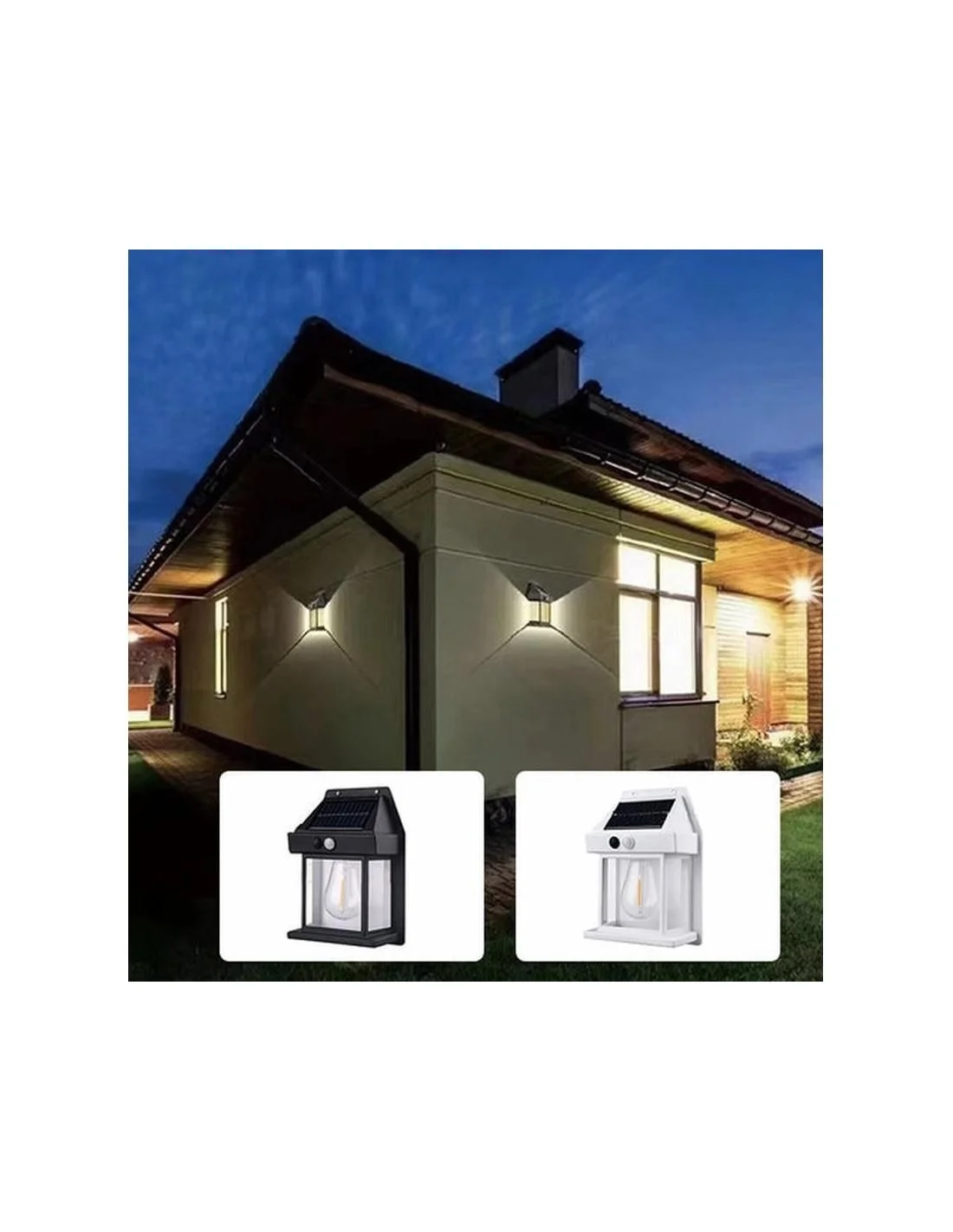 Set 10 x Lampa solara de perete cu senzor de miscare [4]