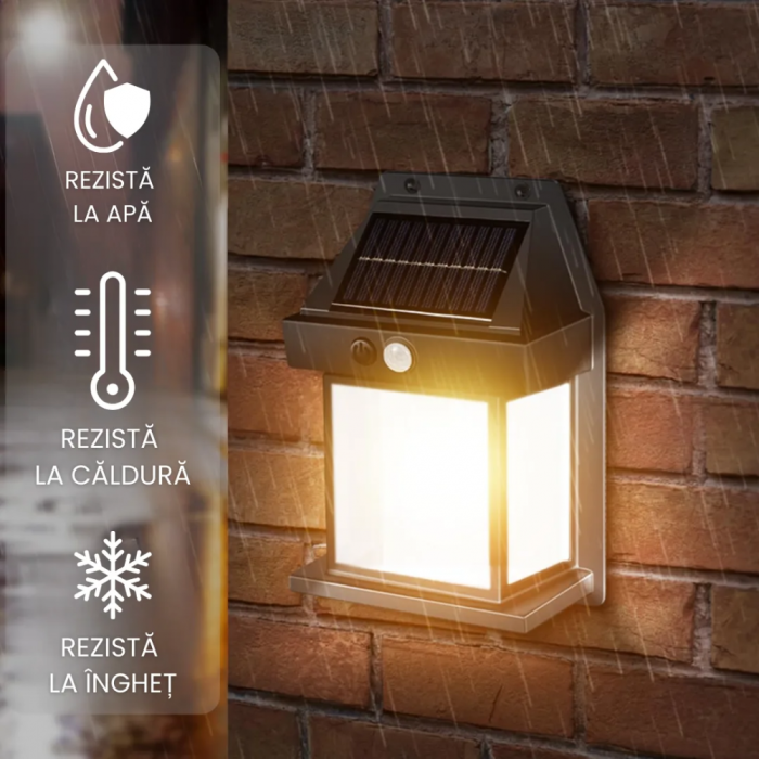 Set 10 x Lampa solara de perete cu senzor de miscare [13]