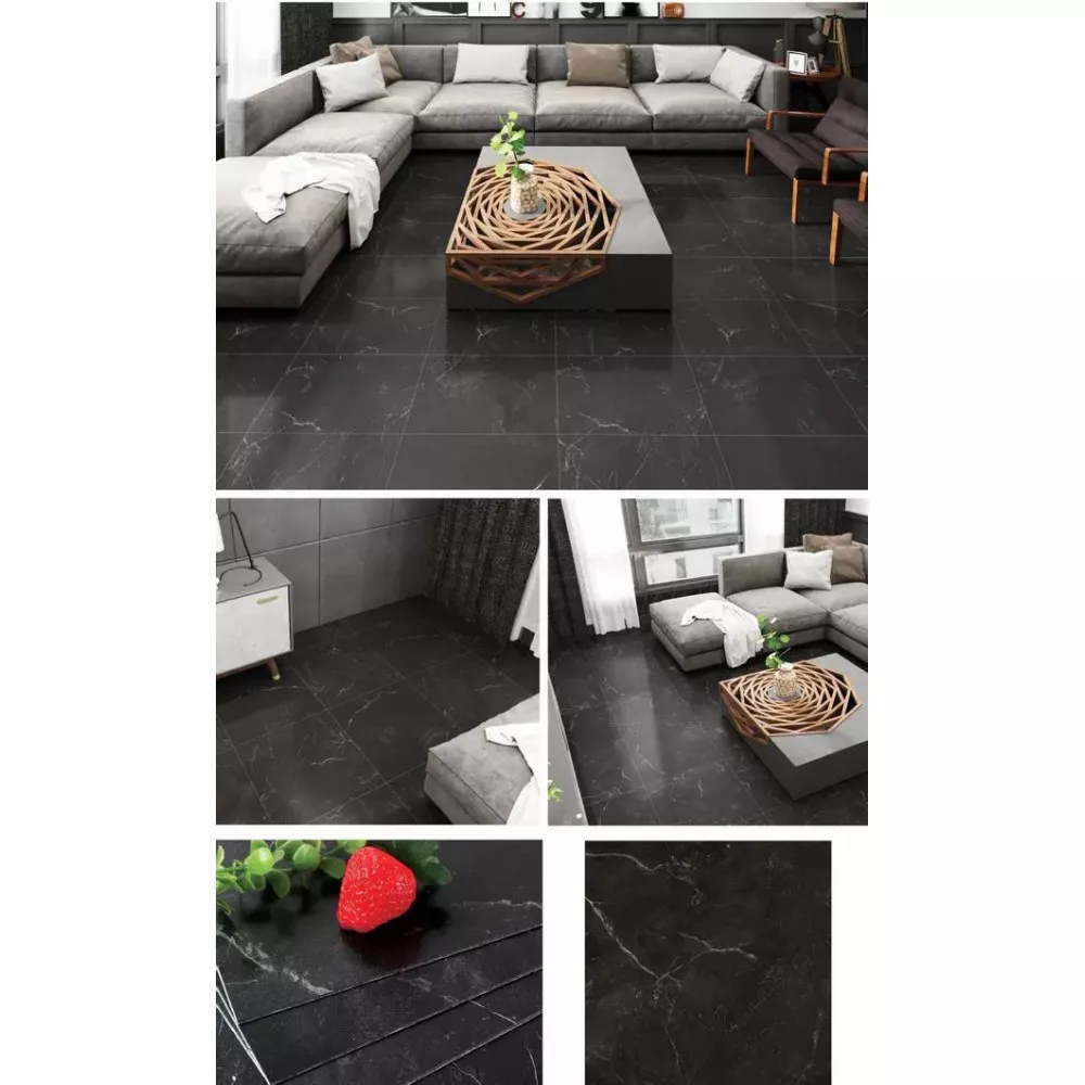 Set 10 x Placi Decorative 60x60 cm autoadezive tip Marmura Neagra [5]