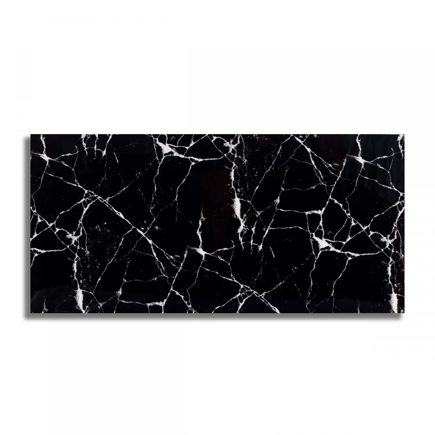 Set 10 x Placi Autoadezive imitatie de Marmura Neagra, pentru podea sau perete, 60x30 cm [7]