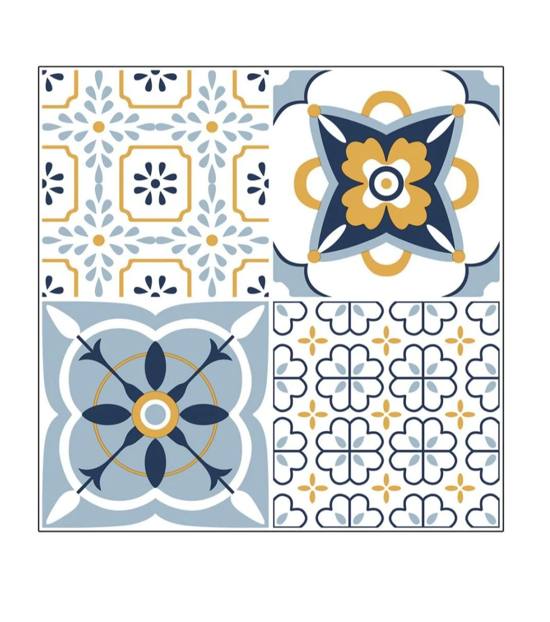 Set 12 placi autoadezive tip marmura, design vintage, 30 x 30 cm vinil, rezistente la apa, pentru gresie si faianta [18]