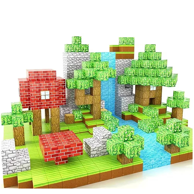 Set 160 piese Minecube, Cuburi Magnetice Inteligente De Construit [2]