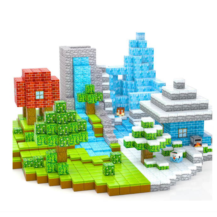 Set 160 piese Minecube, Cuburi Magnetice Inteligente De Construit [4]