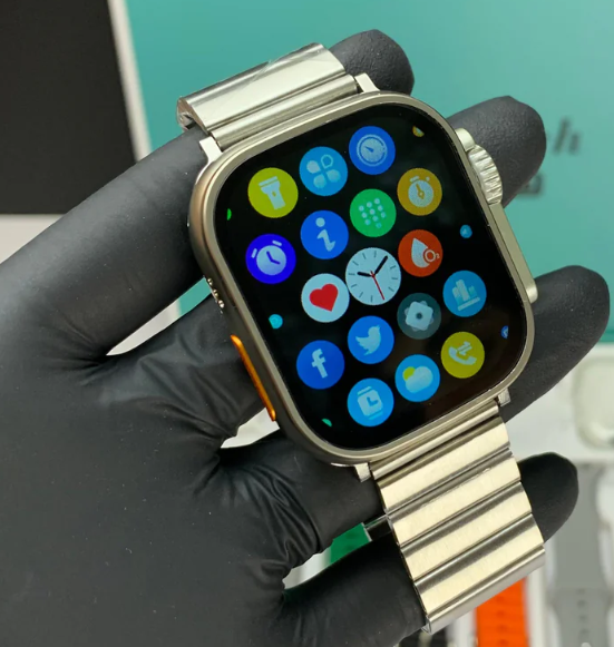 Set 2 Ceasuri Smartwatch Ultra 2 + Watch 4 pro si 7 curele de schimb , curea metalica si piele incluse [5]