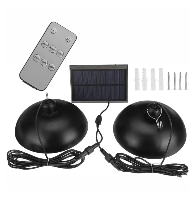 Set 2 Lampi Solare cu Abajur de Interior/Exterior cu telecomanda [10]