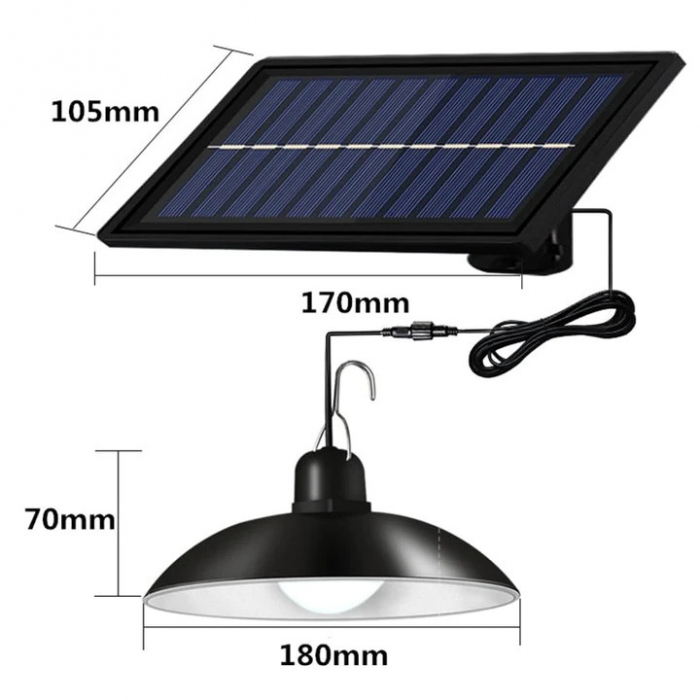 Set 2 Lampi Solare cu Abajur de Interior/Exterior cu telecomanda [11]