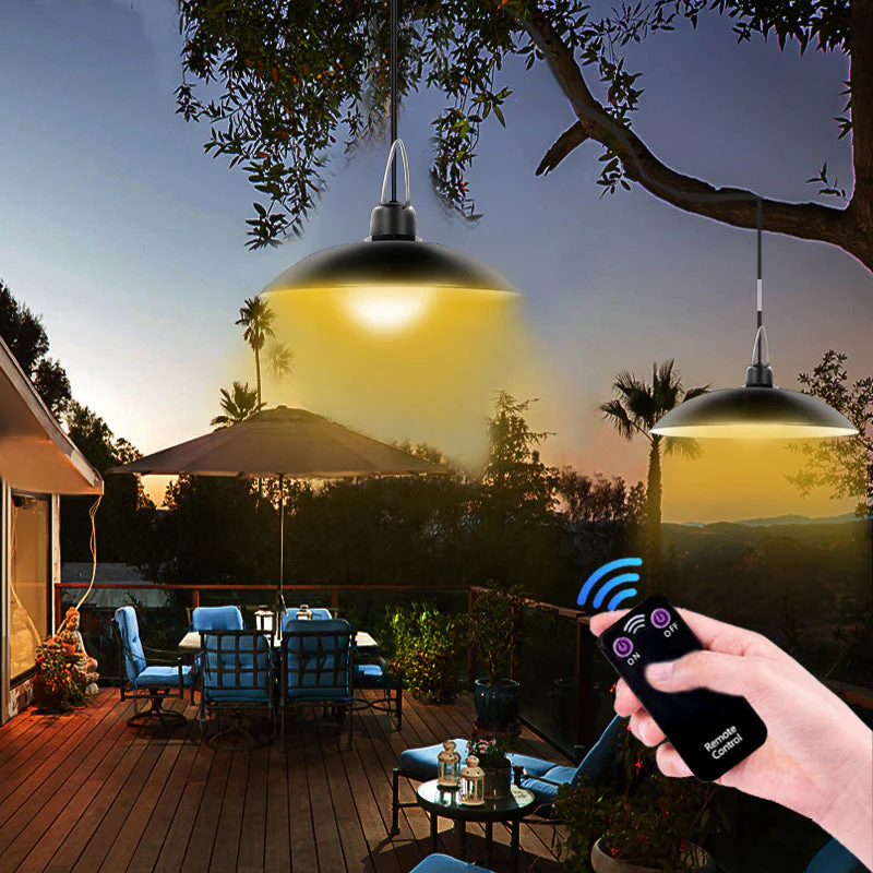 Set 2 Lampi Solare cu Abajur si Telecomanda, Interior/Exterior, Cablu 3 metri [5]