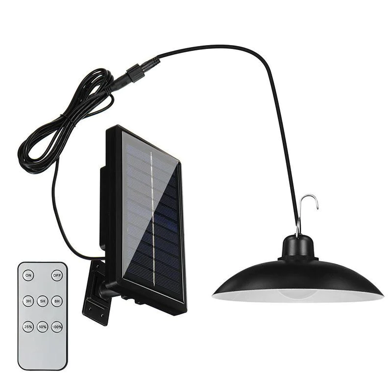 Set 2 Lampi Solare cu Abajur si Telecomanda, Interior/Exterior, Cablu 3 metri [10]