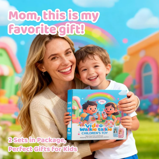 Set 2 Statii Walkie Talkie Video pentru Copii, Raza 400m, 11 Canale, Display LCD si Acumulator, Incarcare USB-C [8]