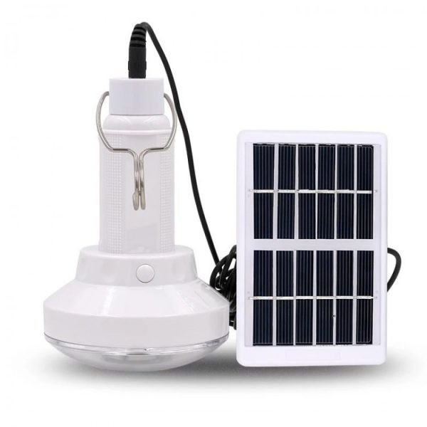 Bec cu LED portabil si panou solar pentru incarcare, 10W [3]