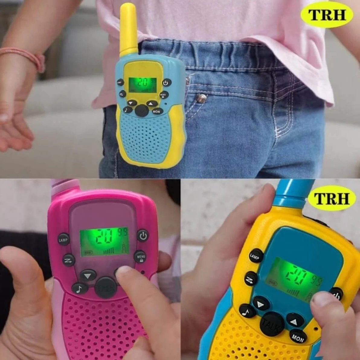 Set 3 Statii Walkie Talkie pentru copii, antena, lanterna, raza actiune 6km, cu baterii [3]