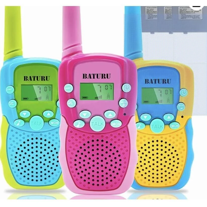Set 3 Statii Walkie Talkie pentru copii, antena, lanterna, raza actiune 6km, cu baterii [6]