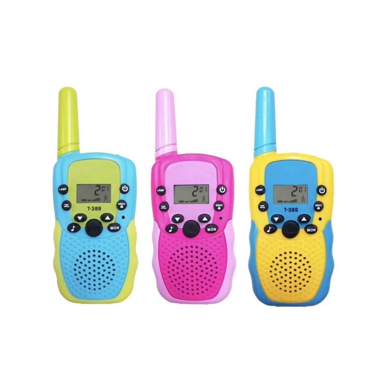 Set 3 Statii Walkie Talkie pentru copii, antena, lanterna, raza actiune 6km, cu baterii [1]