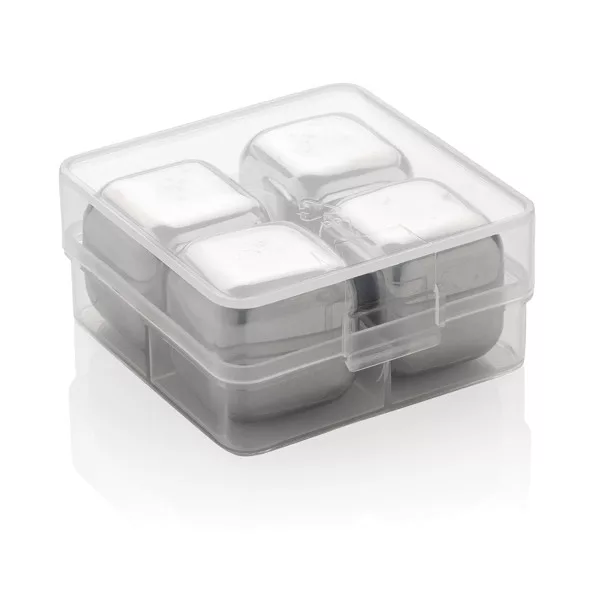 Set 4 cuburi gheata inox, reutilizabile, nu dilueaza bautura, metalice 2.5 x 2.5 cm [9]
