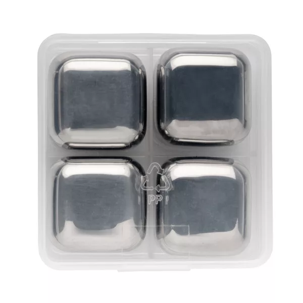 Set 4 cuburi gheata inox, reutilizabile, nu dilueaza bautura, metalice 2.5 x 2.5 cm [7]