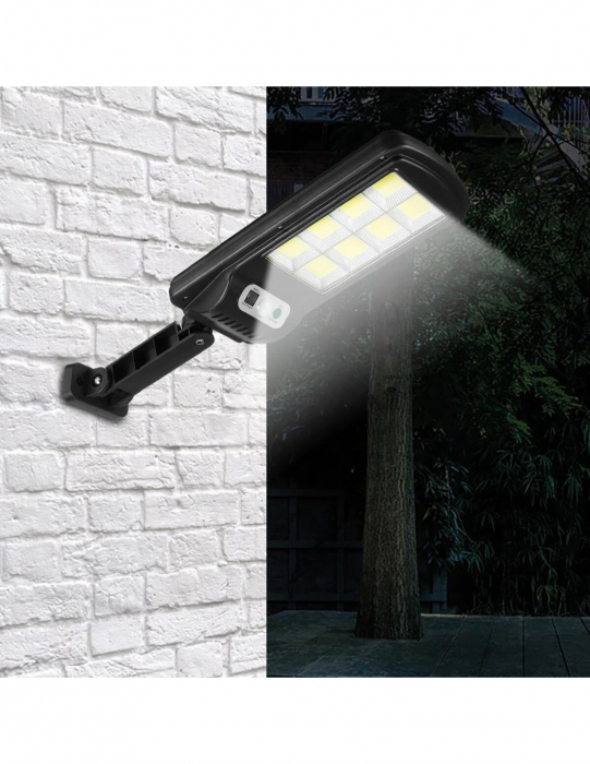 Set 4 x Lampa cu Incarcare Solara, 160 LED-uri COB, Senzor de Miscare, Telecomanda [11]