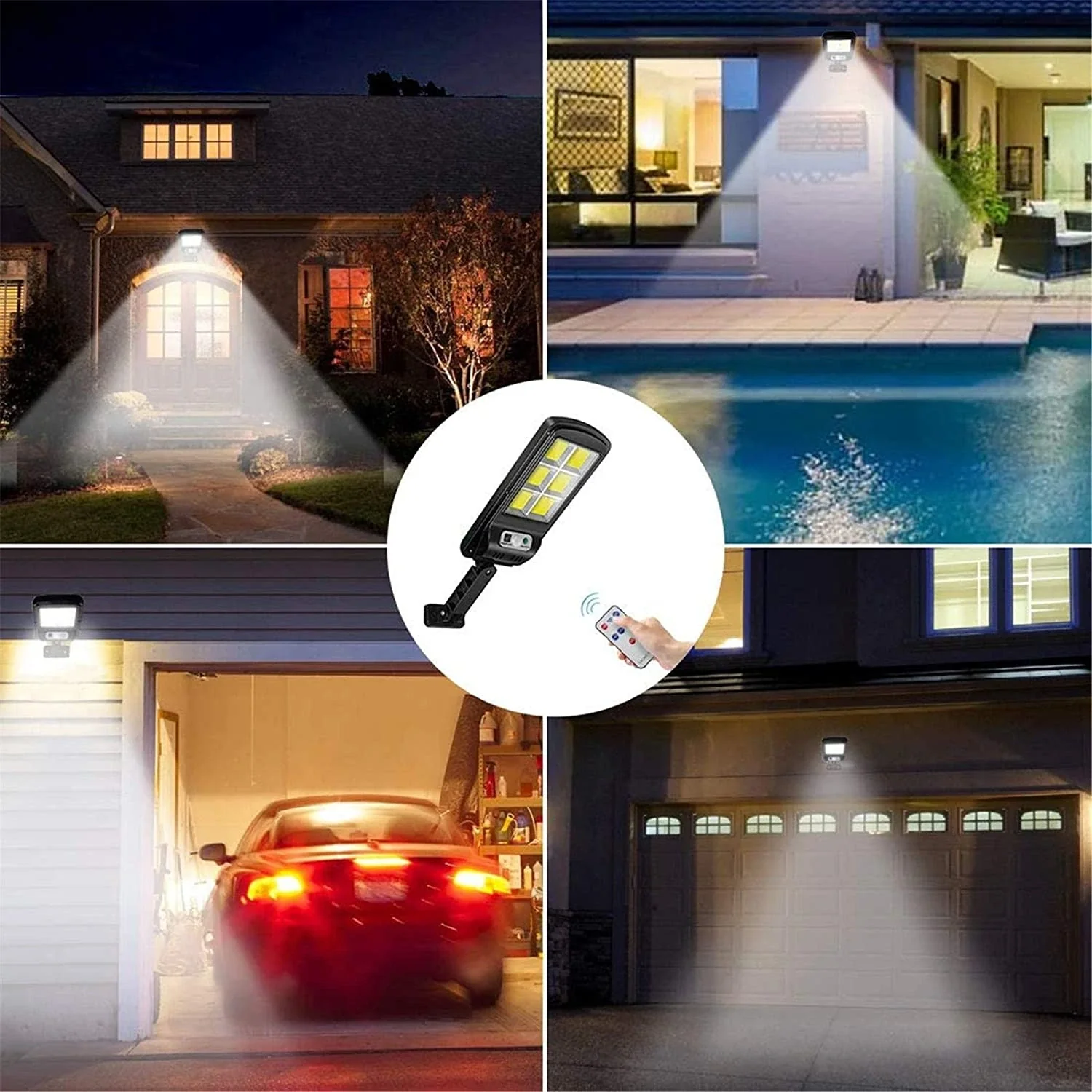 Set 4 x Lampa cu Incarcare Solara, 160 LED-uri COB, Senzor de Miscare, Telecomanda [3]