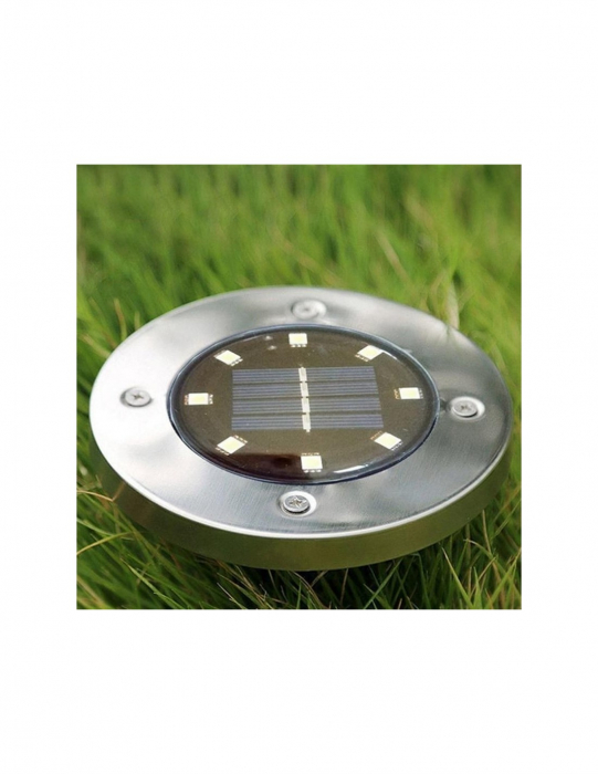 Set 4 x Lampa Solara 8 LED cu fixare in sol, Lumina calda [5]