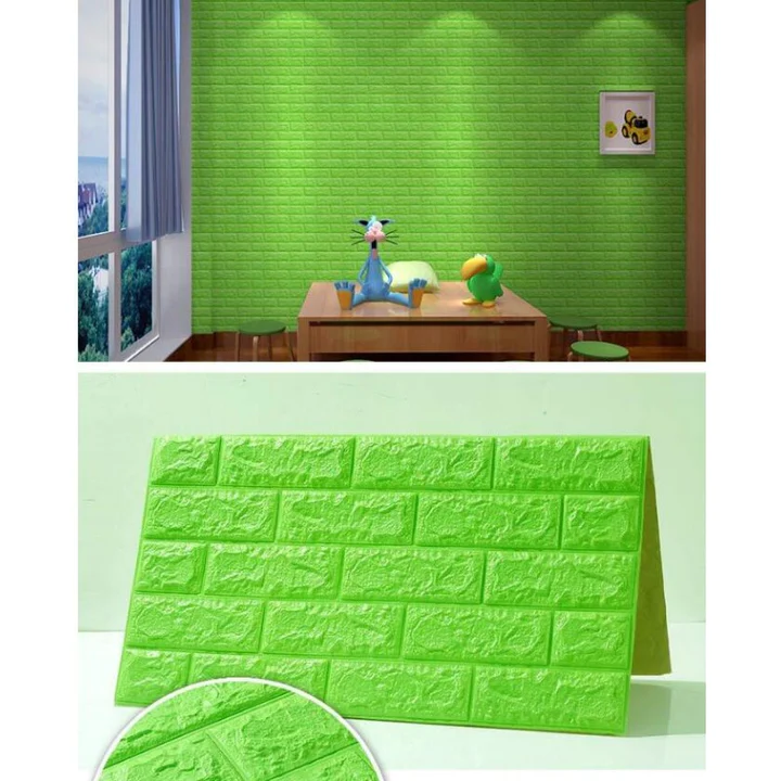 Set 5 Buc Tapet Autoadeziv 3D diverse culori, design caramida 70*77cm 3D, Roz /Verde /Galben /Negru /Albastru /Gri /Mov [18]