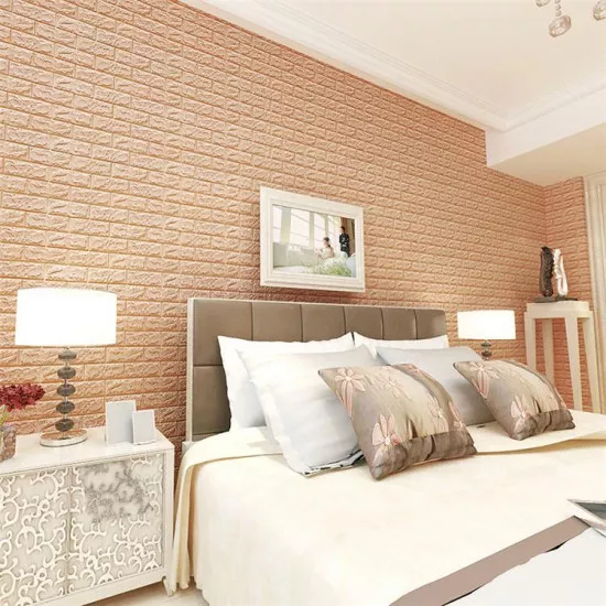 Set 5 Buc Tapet Autoadeziv 3D diverse culori, design caramida 70*77cm 3D, Roz /Verde /Galben /Negru /Albastru /Gri /Mov [9]