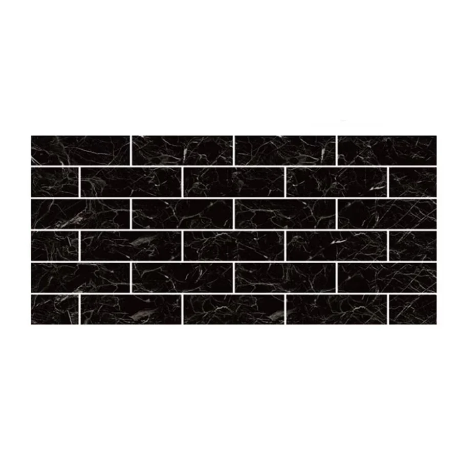 Set 5 x Placa Tapet autoadeziv, spuma moale, adeziv puternic, 30x60cm, model caramida neagra [8]