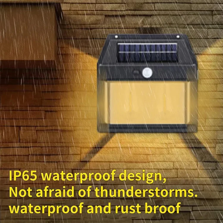 Set 6 x Lampa Solara de perete cu Senzor de Miscare, 2 Becuri, Lumina Puternica [6]