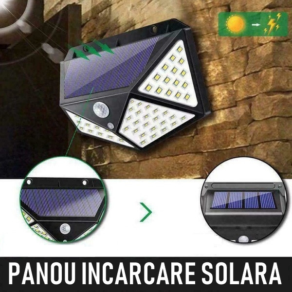 Set 8 Lampi solare cu 100 LED, Senzor de Miscare, 3 Moduri Iluminare [10]