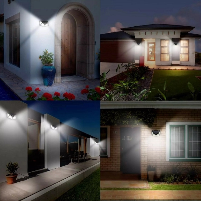 Set 8 Lampi solare cu 100 LED, Senzor de Miscare, 3 Moduri Iluminare [5]