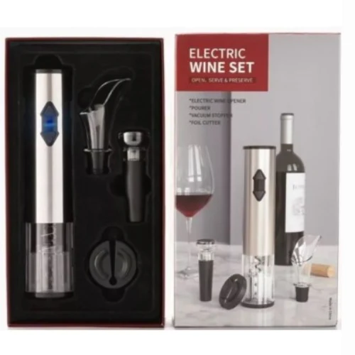 Set accesorii pentru vin cu tirbuson electric, 4 piese,incarcare usb [8]