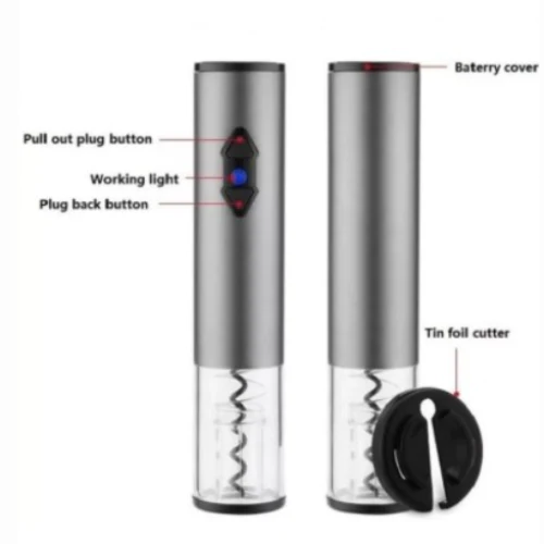 Set accesorii pentru vin cu tirbuson electric, 4 piese,incarcare usb [6]