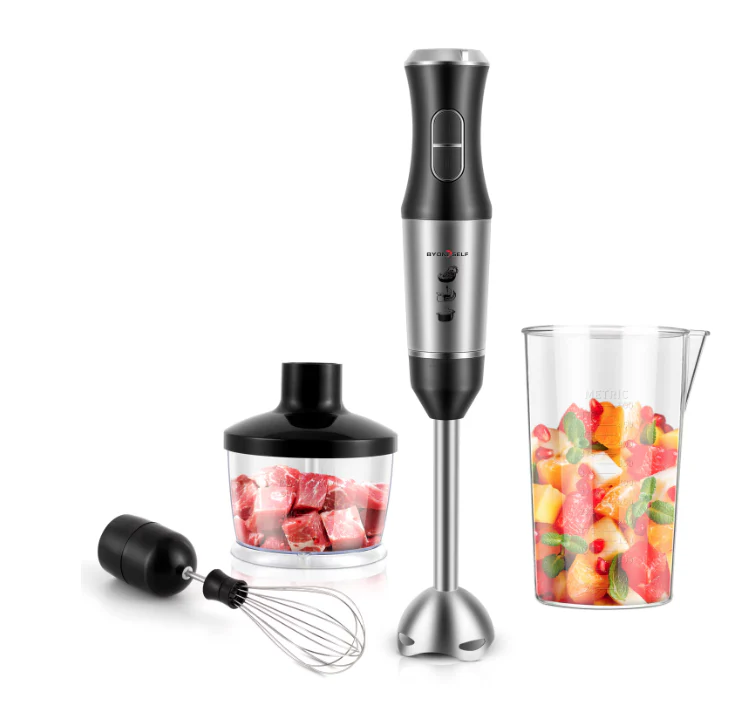 Set Blender de Mana 4 in 1, Functie Turbo, 9 viteze, Cana 500 ml, Tocator 600 ml, 1200W [12]