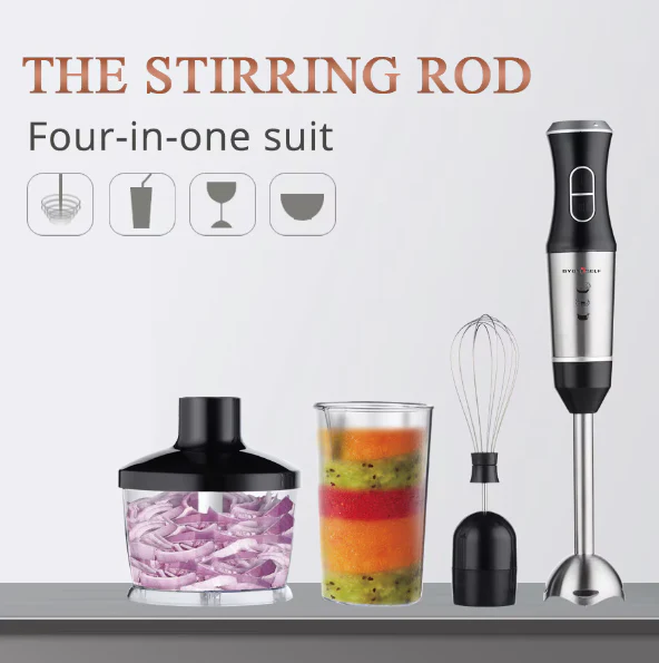 Set Blender de Mana 4 in 1, Functie Turbo, 9 viteze, Cana 500 ml, Tocator 600 ml, 1200W [8]