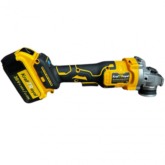 Set Cheie cu Impact + Flex / Polizor Unghiular, KraftRoyal, cu 2 Acumulatori 36V 8AH, fara perii [6]