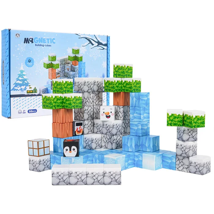 Set Cuburi Magnetice 3D pentru Copii, Joc Creativ Educativ, Constructie Diverse Modele [13]