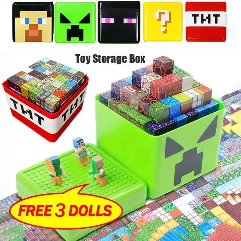 Set cuburi magnetice educative pentru copii, 180 piese, constructii creative 3D, jucarie STEM senzoriala, peste 3 ani [13]