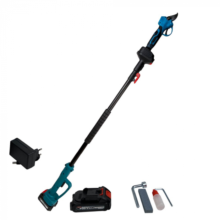 Set Foarfeca Gradina si Mini Drujba Taiga, 2 Acumulatori 36V, cu Tija Telescopica 2.5M [6]