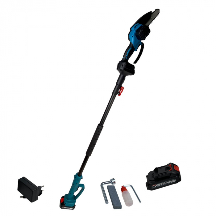 Set Foarfeca Gradina si Mini Drujba Taiga, 2 Acumulatori 36V, cu Tija Telescopica 2.5M [7]