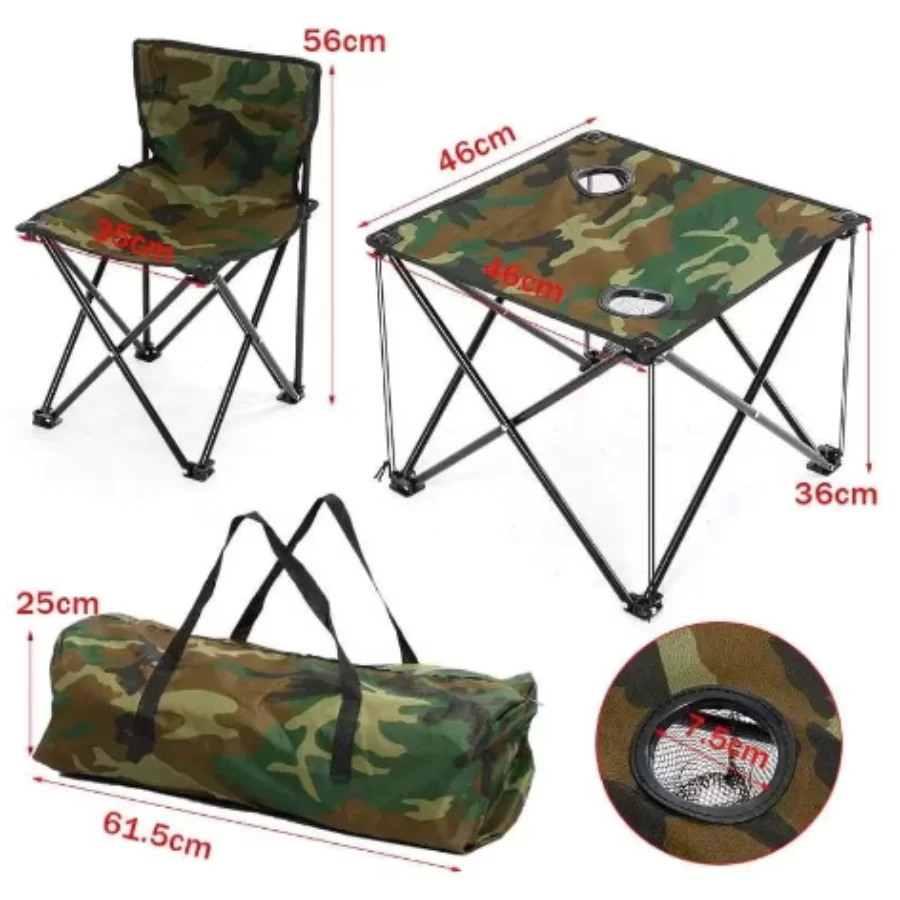 Set masa si scaune pliabile pentru camping, picnic, plaja sau pescuit [6]