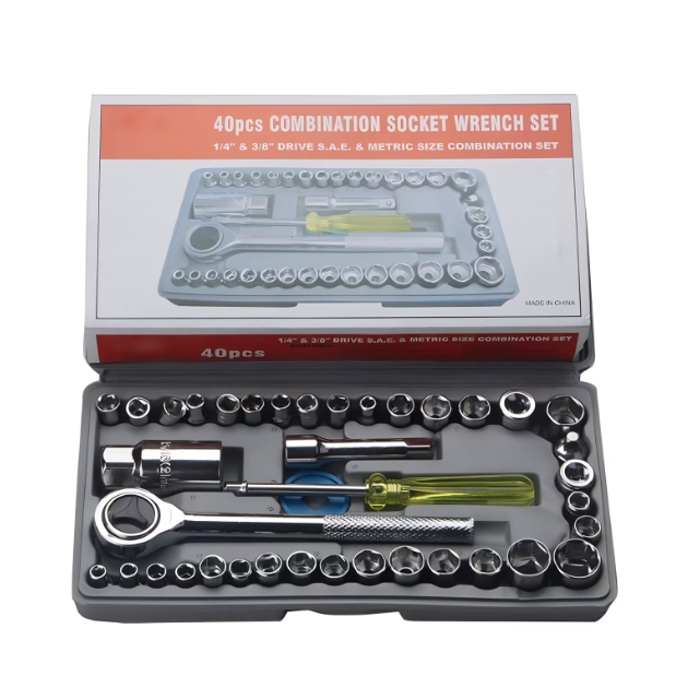 Set Masina de insurubat cu Impact cu 2 Acumulatori 48V + 40 Accesorii si Trusa chei tubulare cu clichet 40 piese [16]