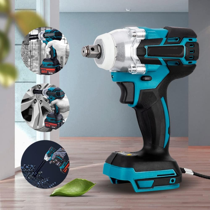 Set Masina de insurubat cu Impact cu 2 Acumulatori 48V + 40 Accesorii si Trusa chei tubulare cu clichet 40 piese [2]