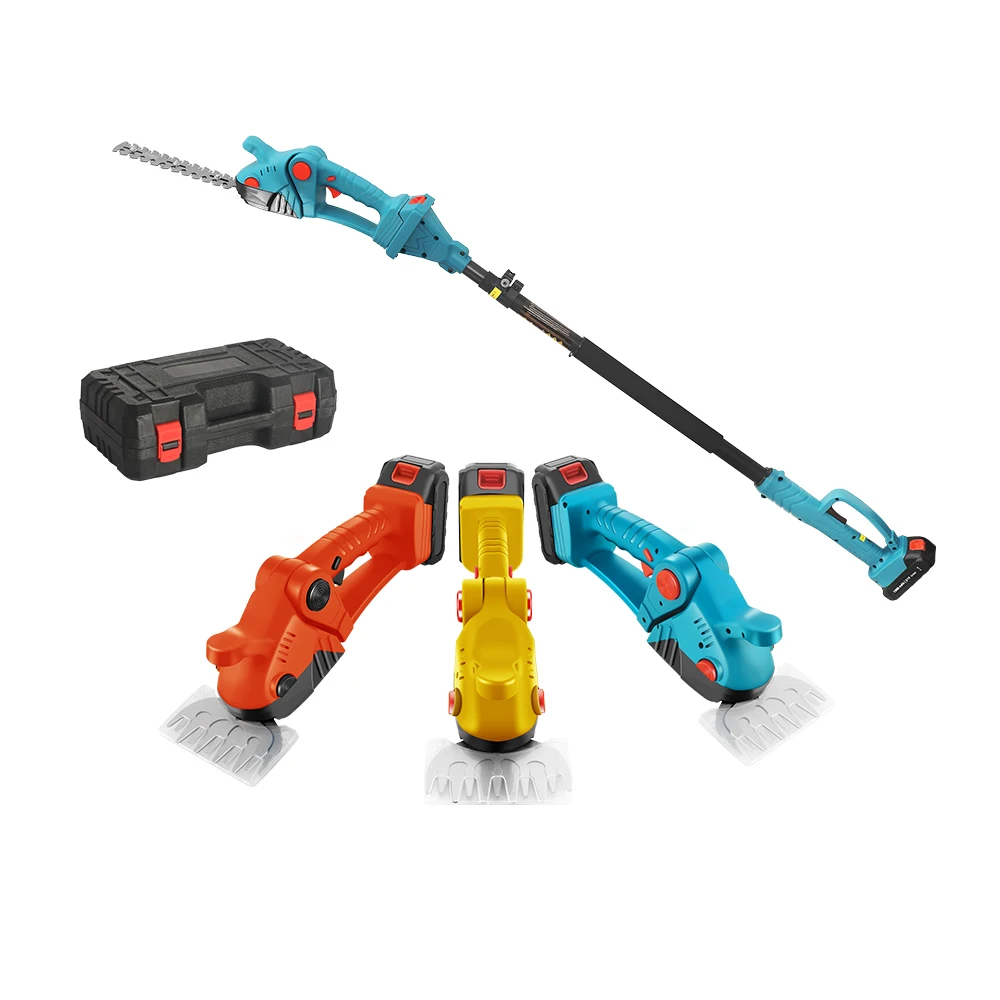 Set Mini Drujba, Foarfeca Electrica, Foarfeca Gard Viu, cu Tija Telescopica 2M si 2 Acumulatori 48V [15]